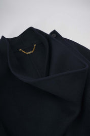 Women‘s Navy Asymmetric Short Coat