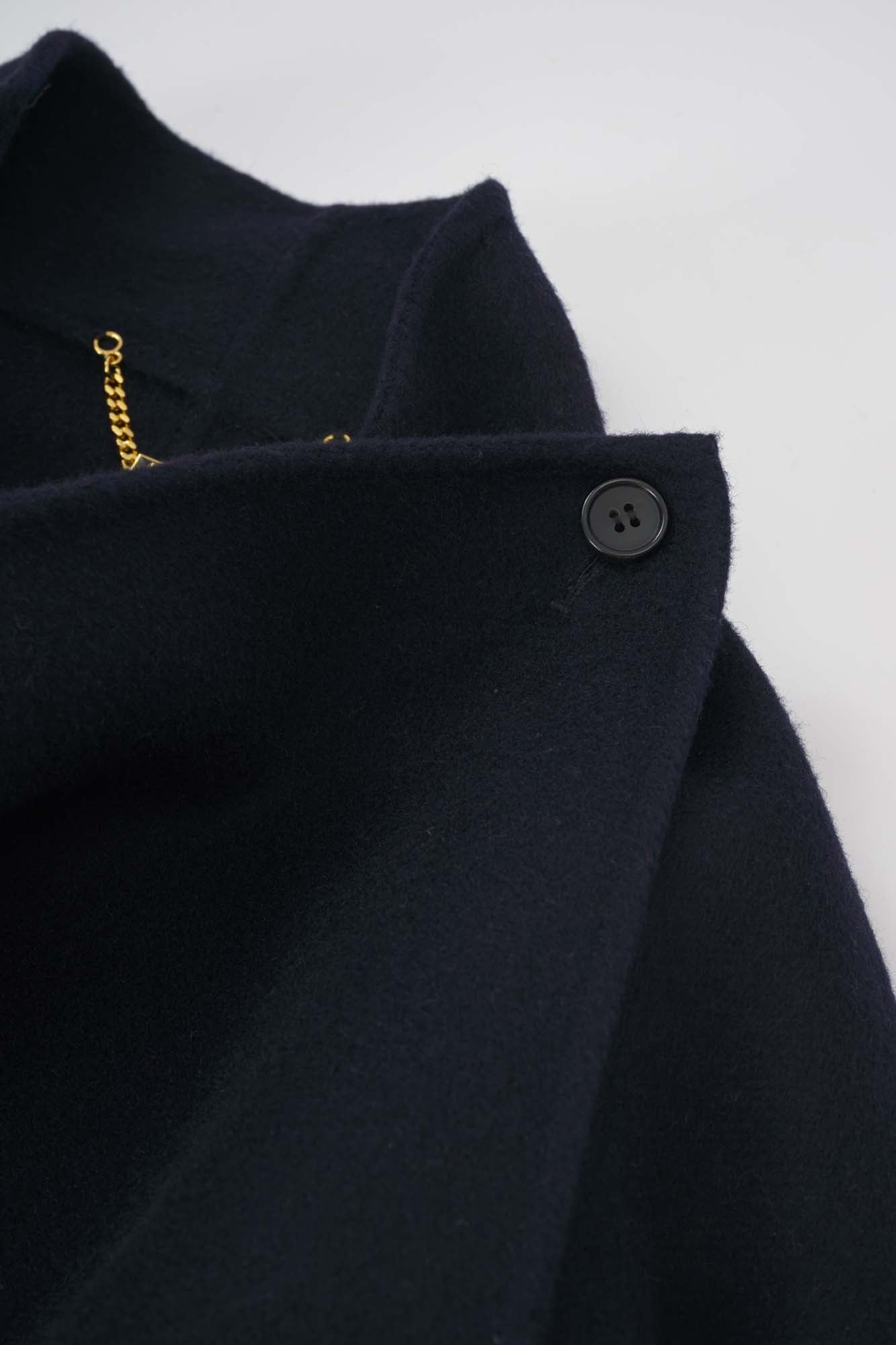Women‘s Navy Asymmetric Short Coat