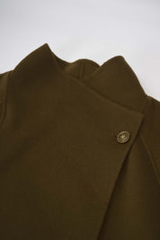 Women’s Brown High Neck Short Coat