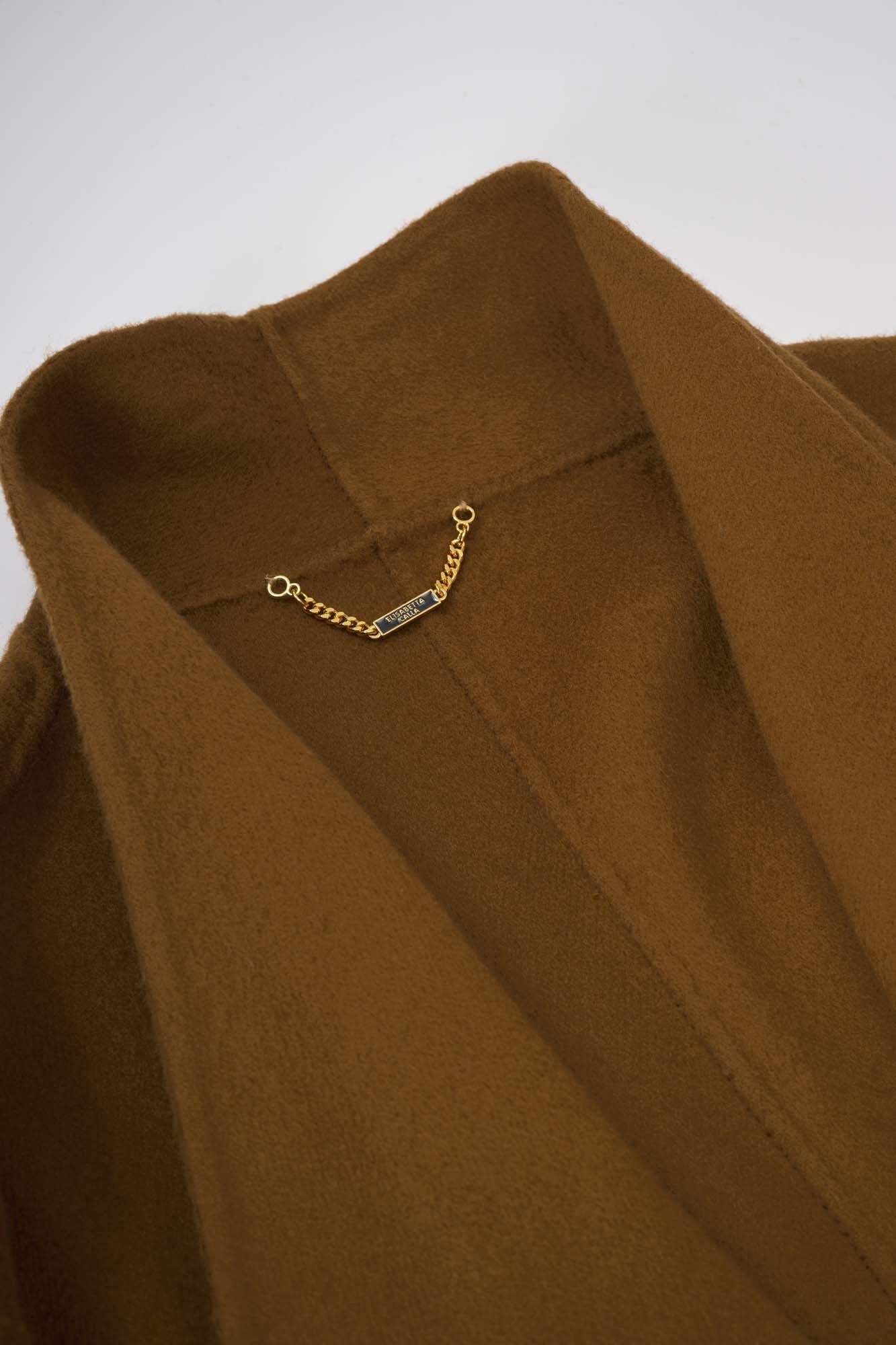 Women‘s Brown Draped Cape Cardigan