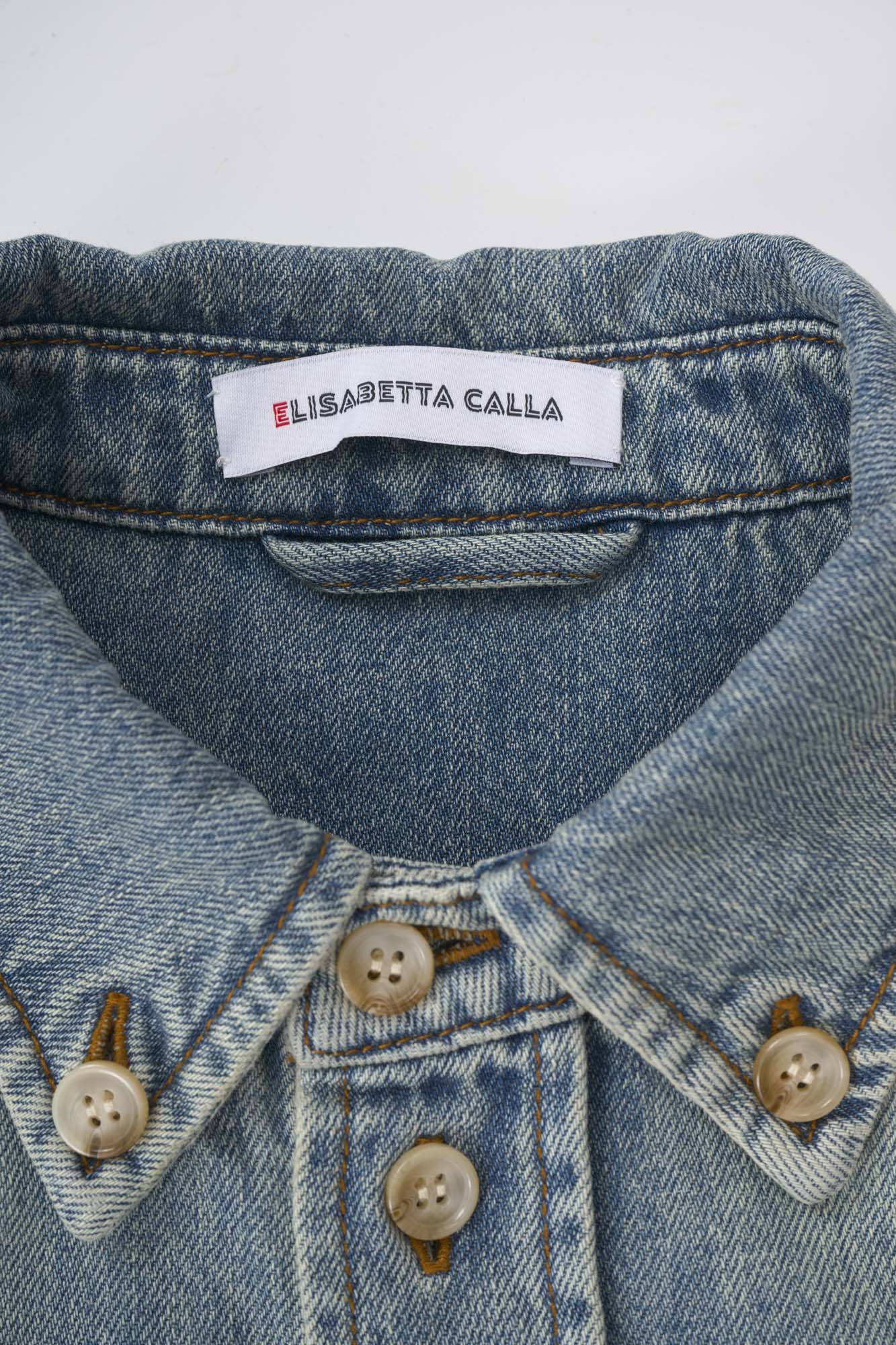 Women‘s Blue Stretch Denim Shirt
