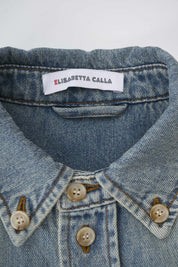 Women‘s Blue Stretch Denim Shirt