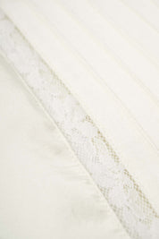 Women’s White Silk V Neck Midi Dress