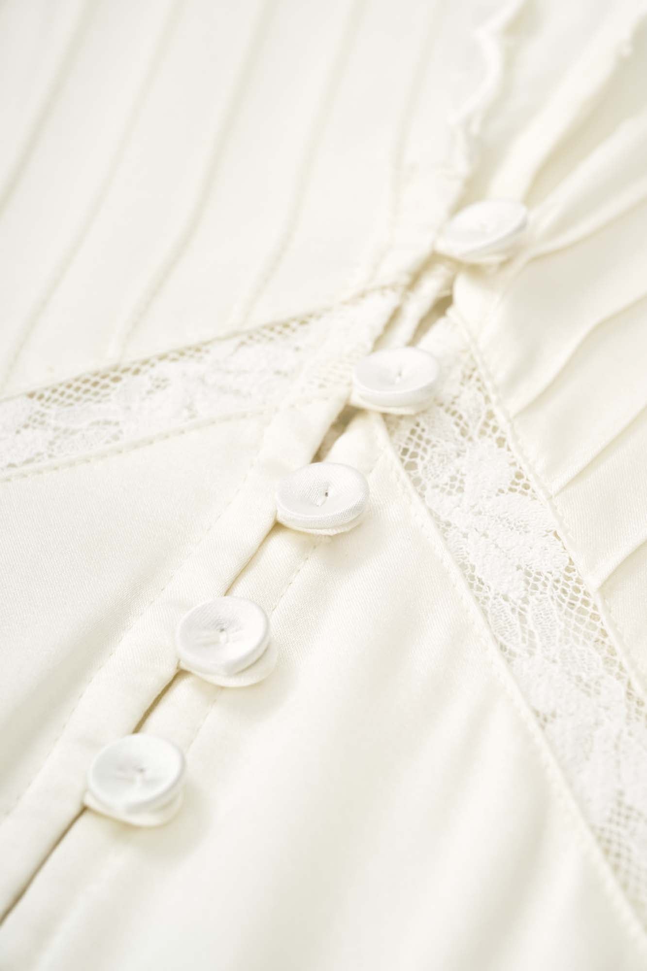 Women’s White Silk V Neck Midi Dress