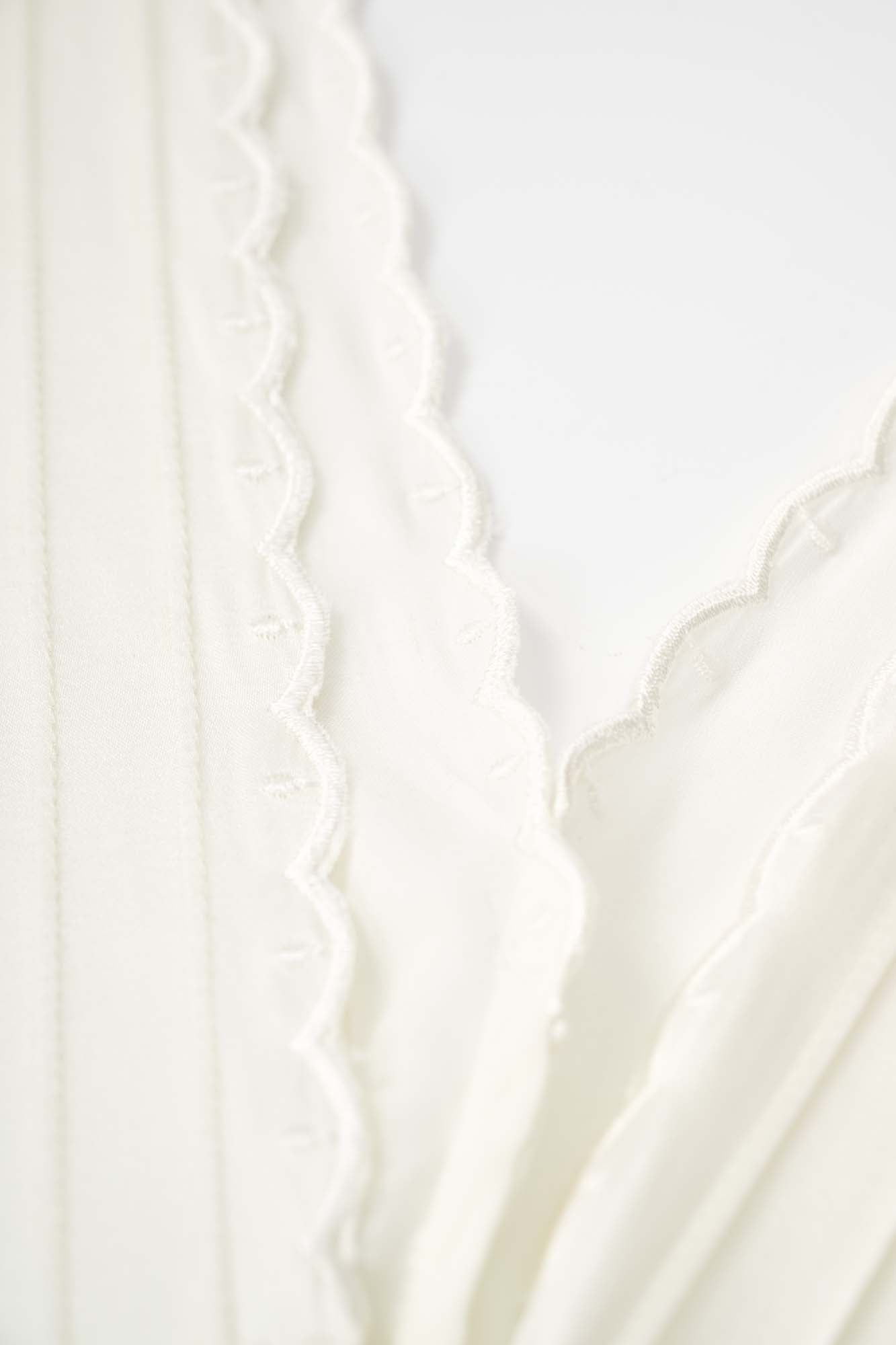 Women’s White Silk V Neck Midi Dress