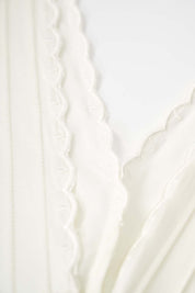Women’s White Silk V Neck Midi Dress