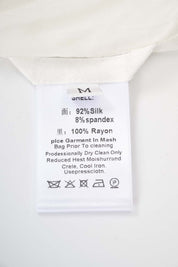 Women’s White Silk V Neck Midi Dress