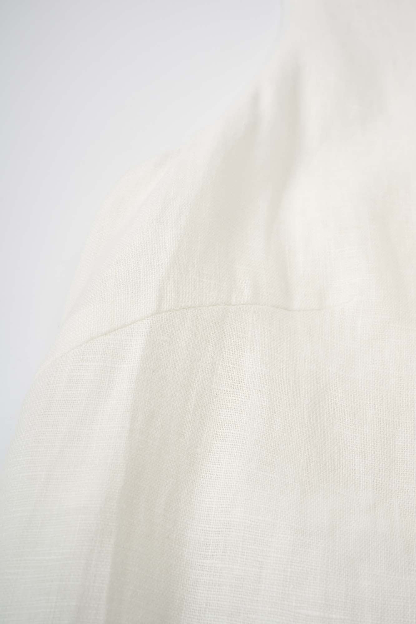 Women‘s White Linen Sleeveless A Line Dress