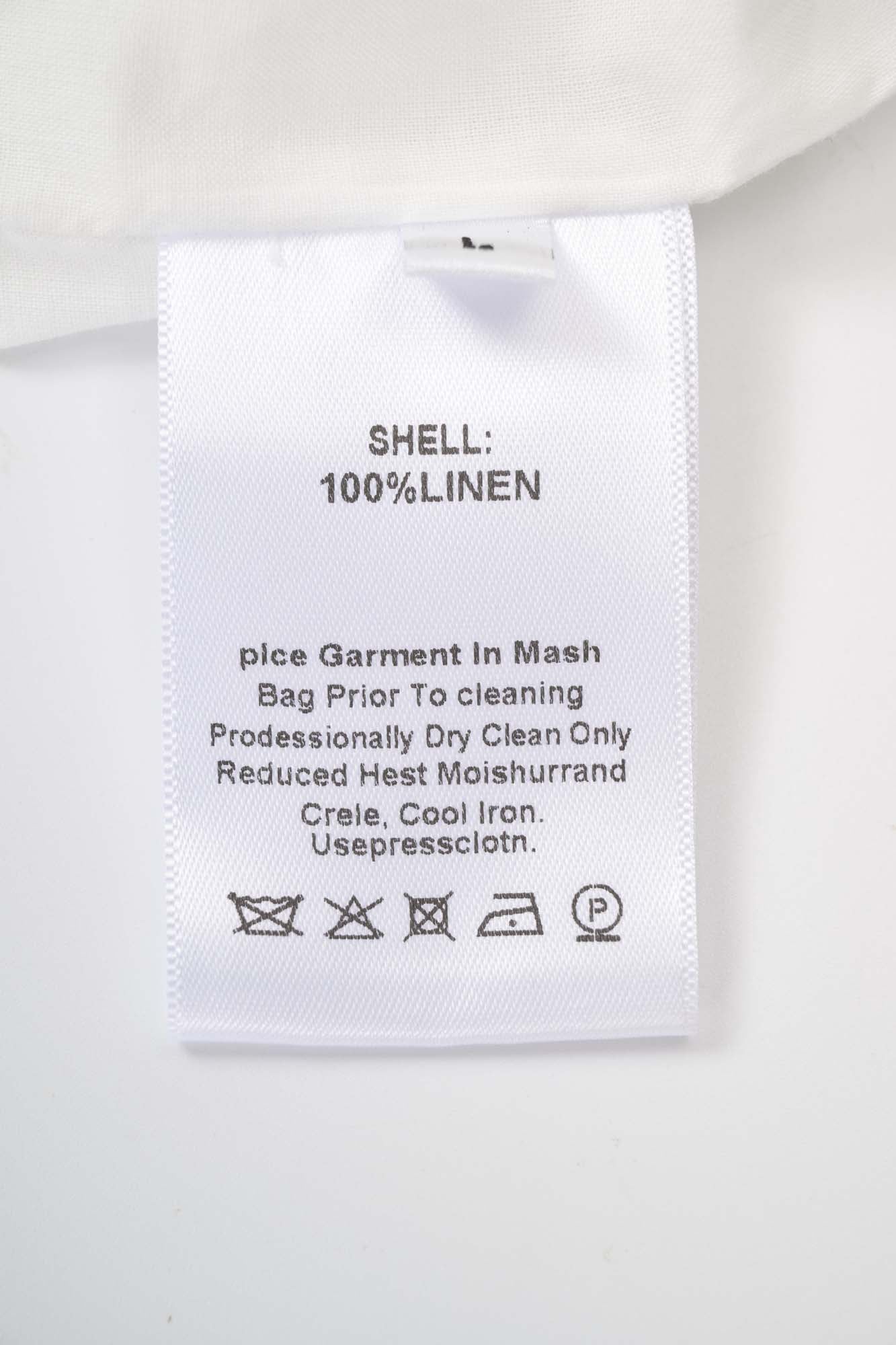 Women‘s White Linen Sleeveless A Line Dress