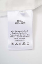 Women‘s White Linen Sleeveless A Line Dress
