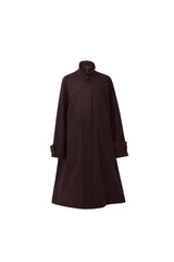 Women‘s Burgundy Cotton Long Trench Coat
