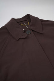 Women‘s Burgundy Cotton Long Trench Coat