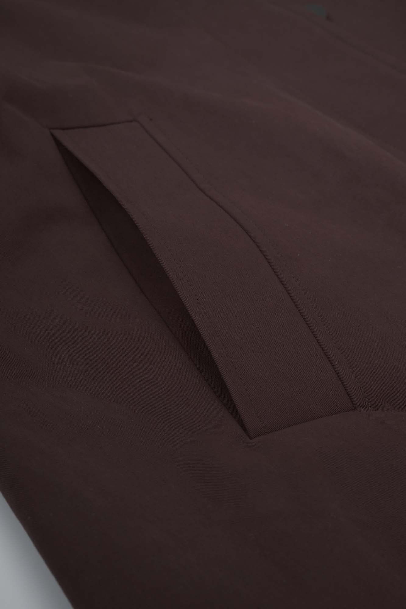 Women‘s Burgundy Cotton Long Trench Coat