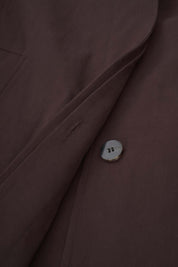 Women‘s Burgundy Cotton Long Trench Coat