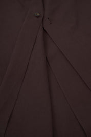 Women‘s Burgundy Cotton Long Trench Coat