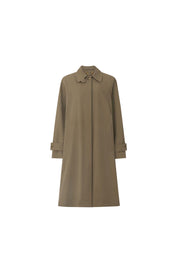 Women‘s Khaki Cotton Long Trench Coat