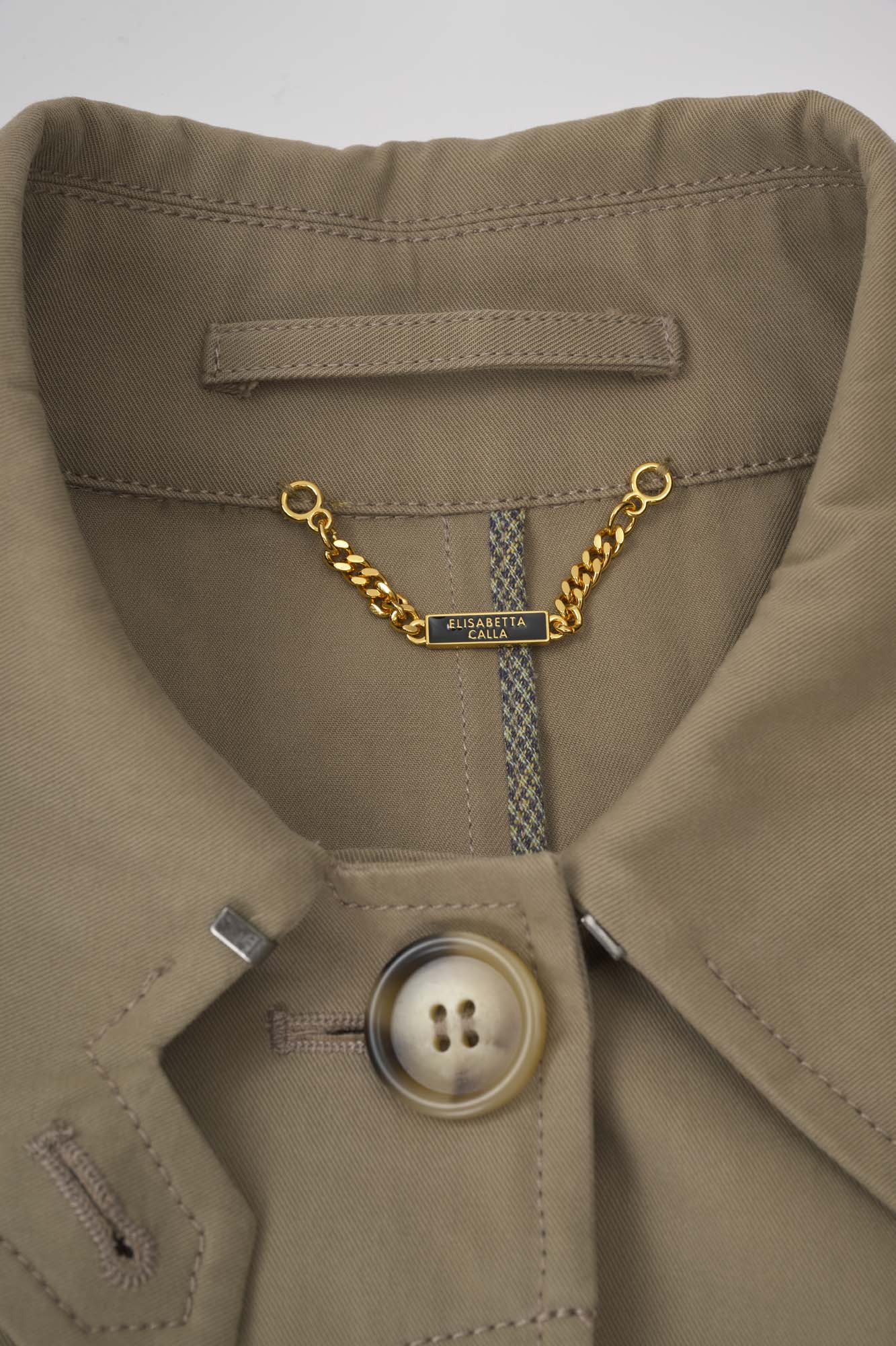Women‘s Khaki Cotton Long Trench Coat