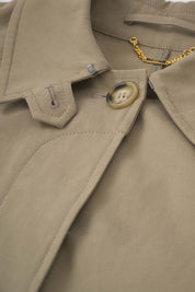 Women‘s Khaki Cotton Long Trench Coat