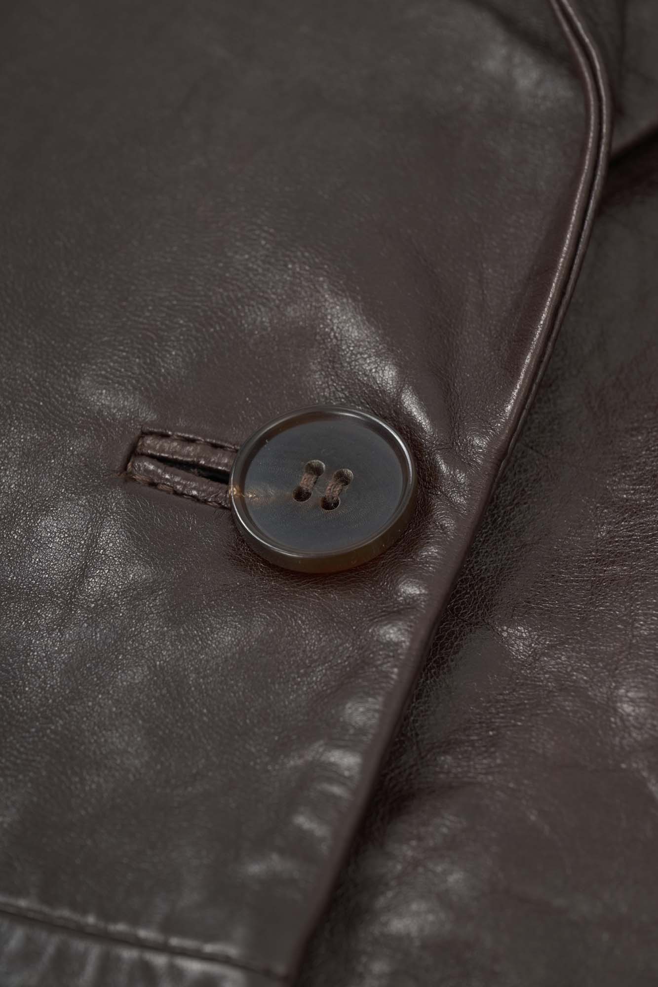 Women‘s Dark Brown Leather Blazer