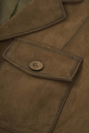 Women’s Brown Leather Tailored Blazer