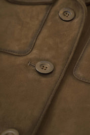 Women’s Brown Leather Tailored Blazer