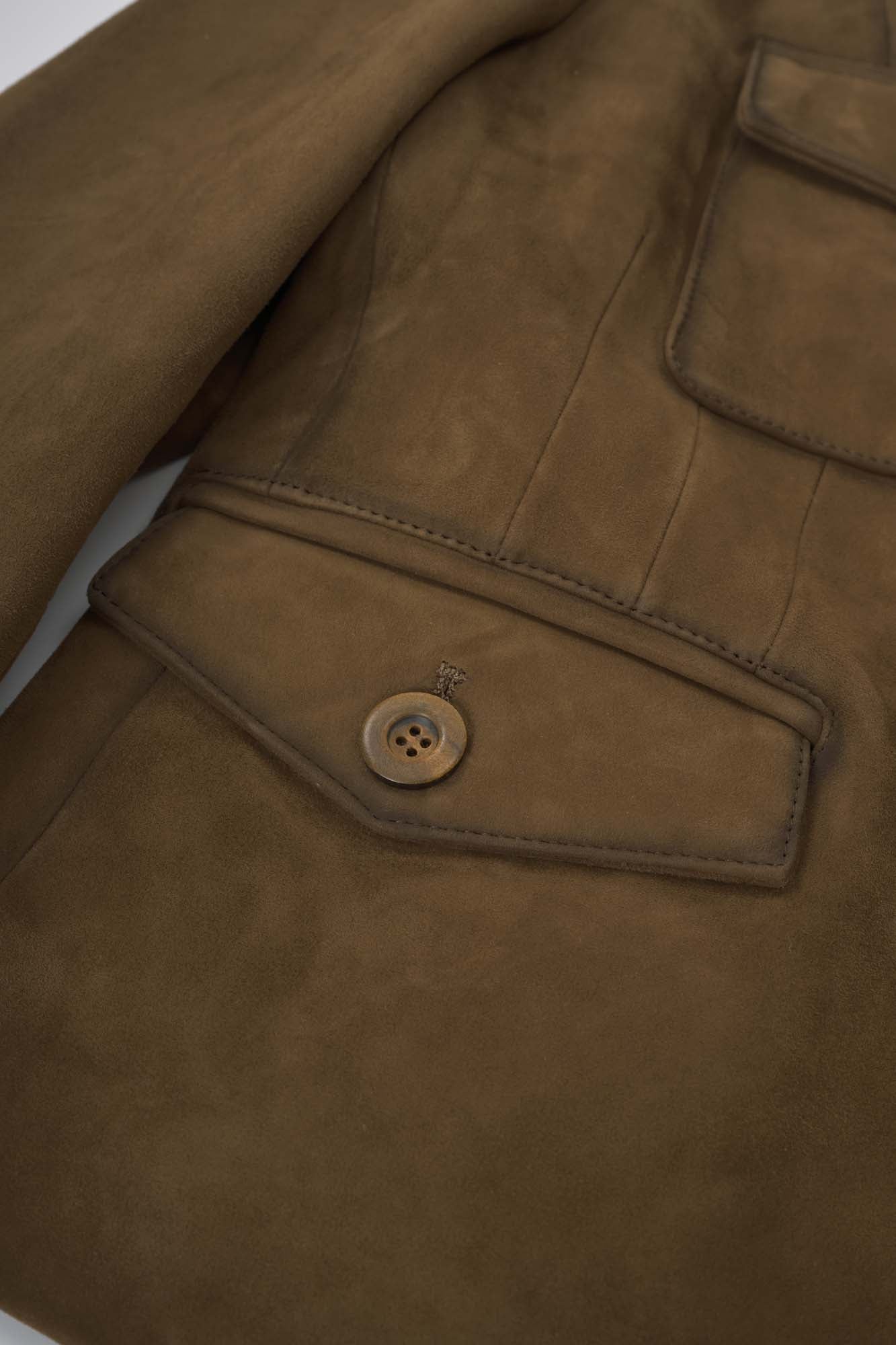 Women’s Brown Leather Tailored Blazer