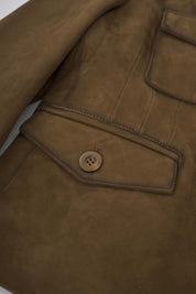 Women’s Brown Leather Tailored Blazer