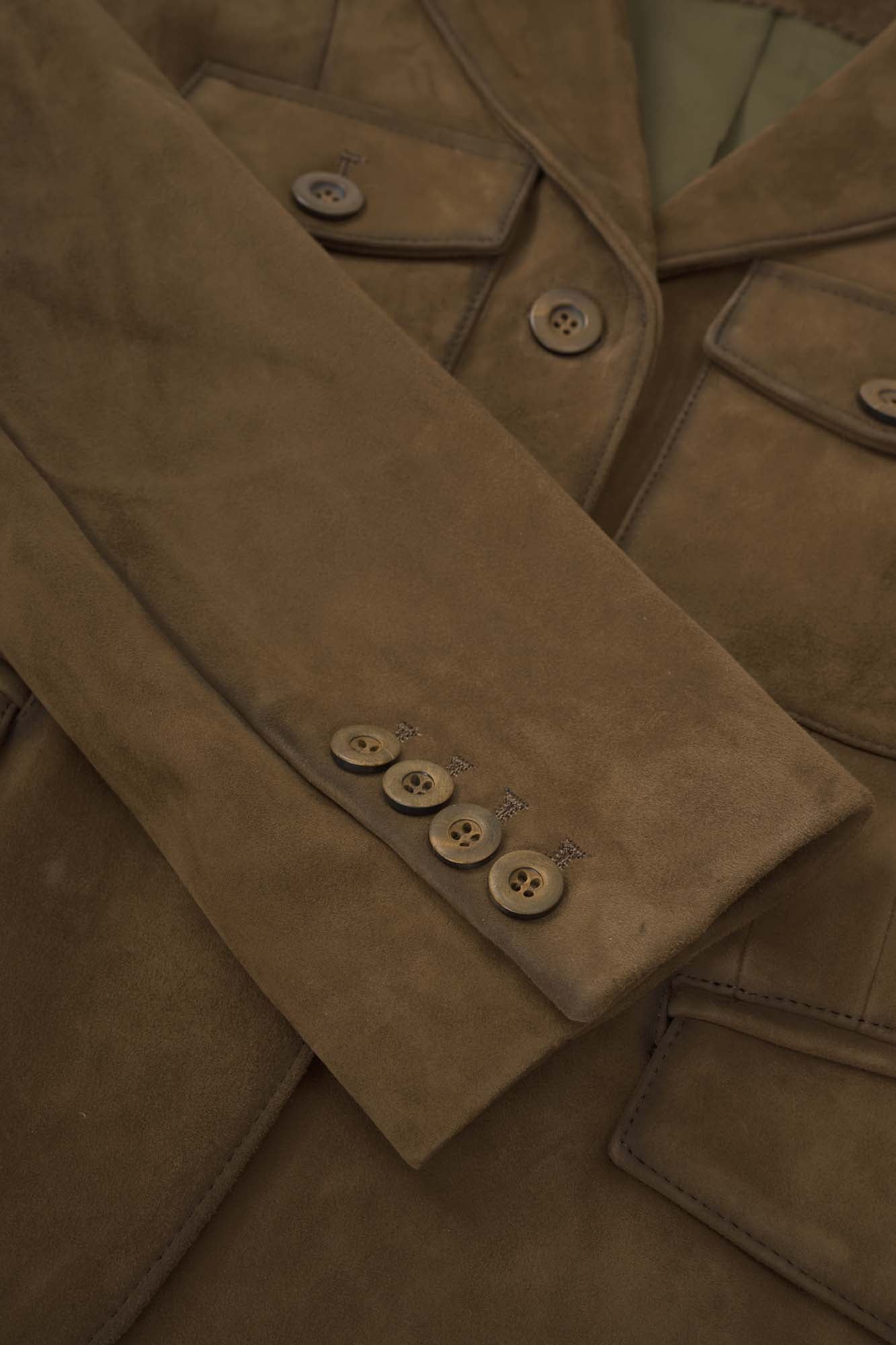Women’s Brown Leather Tailored Blazer