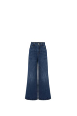 Women‘s Blue High Waist Flare Jeans