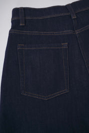 Women‘s Dark Blue Tapered Barrel Jeans
