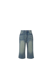 Women‘s Light Blue Cropped Wide Leg Jeans