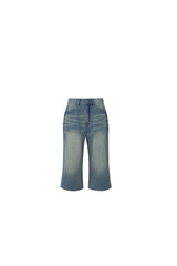 Women‘s Light Blue Cropped Wide Leg Jeans