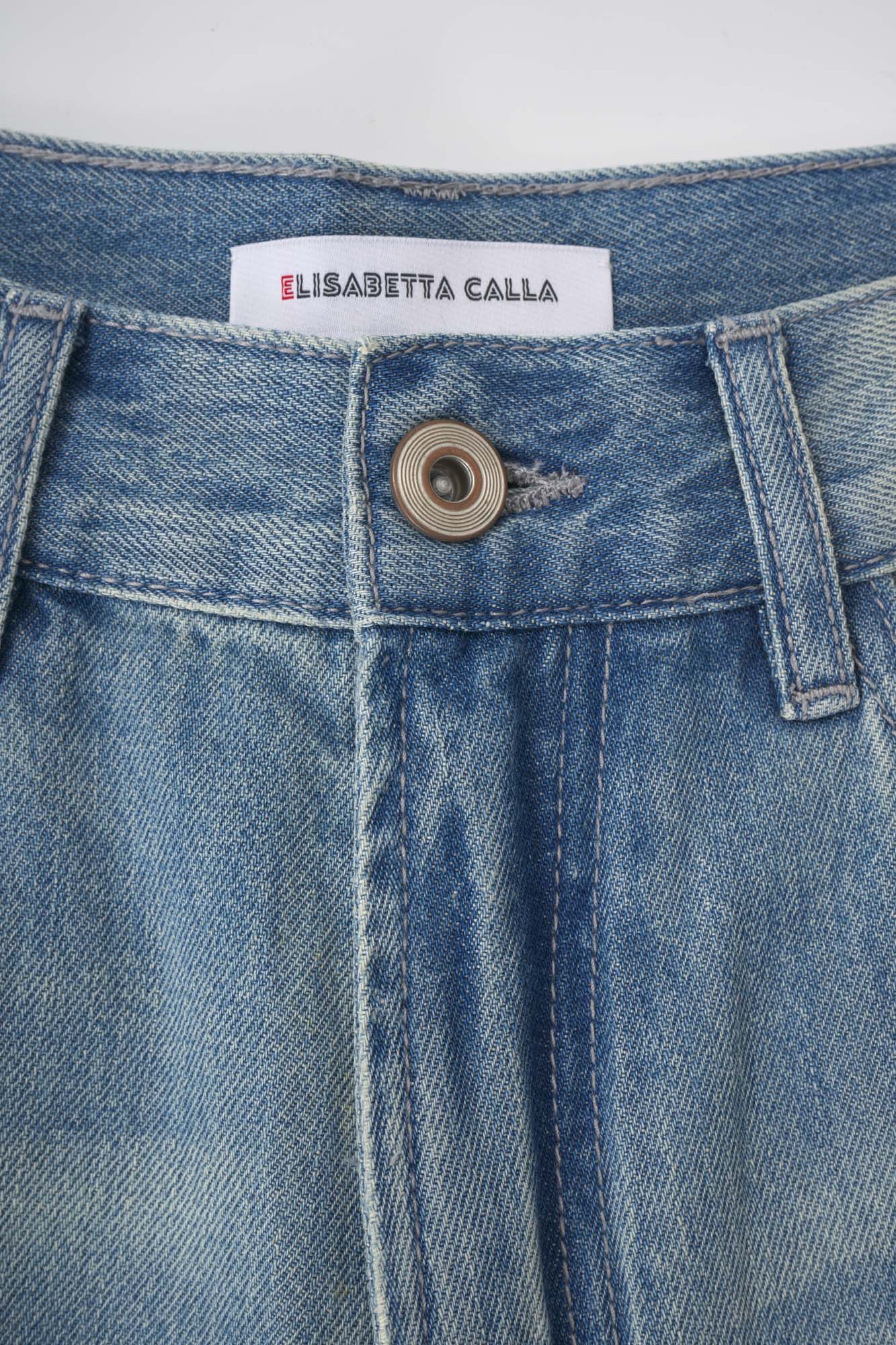 Women‘s Light Blue Cropped Wide Leg Jeans
