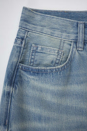 Women‘s Light Blue Cropped Wide Leg Jeans