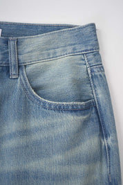 Women‘s Light Blue Cropped Wide Leg Jeans