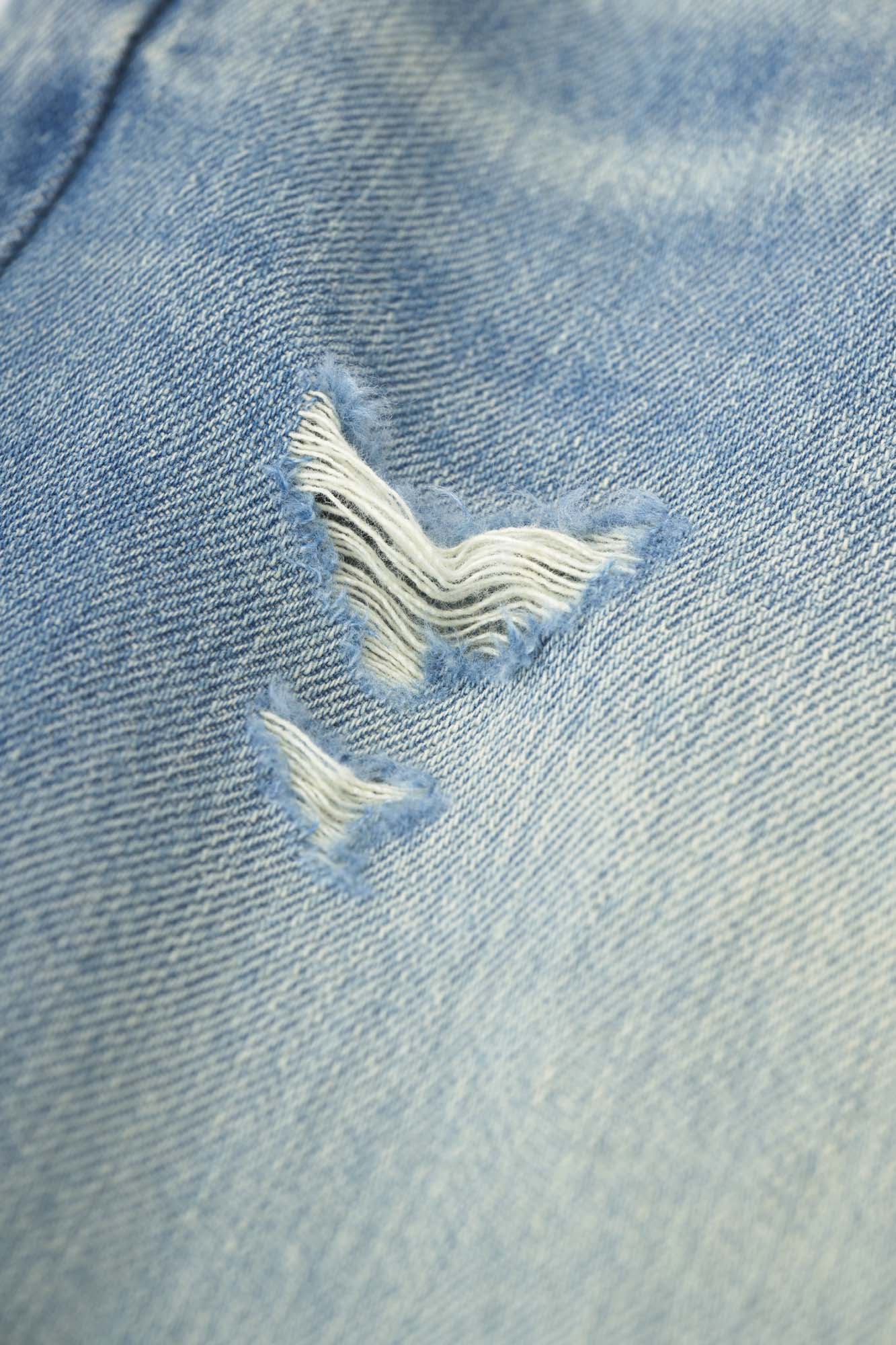 Women‘s Light Blue Cropped Wide Leg Jeans