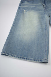 Women‘s Light Blue Cropped Wide Leg Jeans