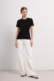 Womens Black Short Sleeve Classic T-Shirt