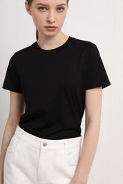 Womens Black Short Sleeve Classic T-Shirt