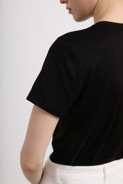Womens Black Short Sleeve Classic T-Shirt