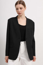 Womens Black Tailored Blazer Jacket