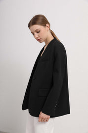 Womens Black Tailored Blazer Jacket